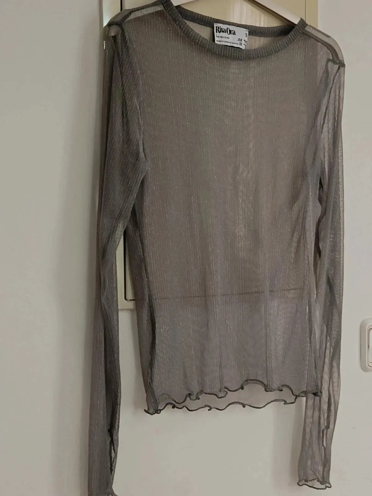 Top de Malla Transparente Plateado Brillante Colección Rita Ora x Primark🔥🔥 – Rita Ora xPrimark – taille S / 36 / 8 2