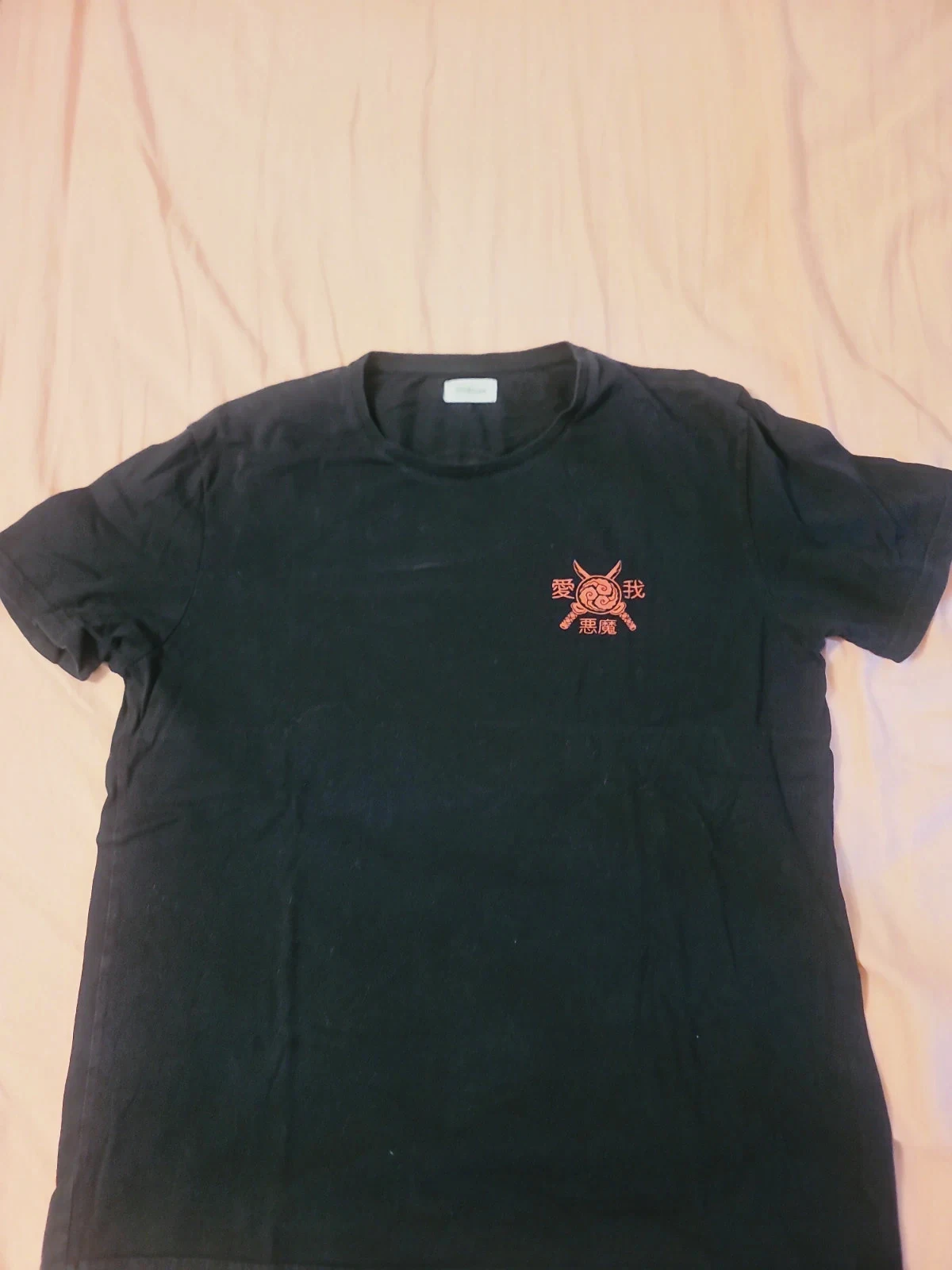 T-shirt Noir Graphique Style Japonais / Streetwear