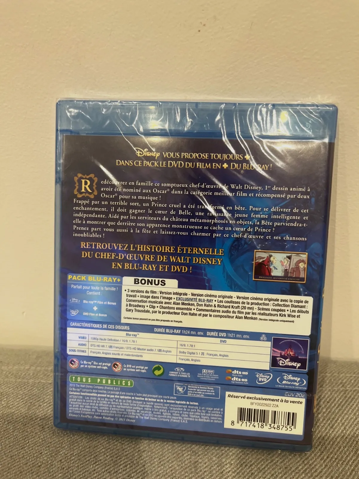 Blu-ray la belle et la bête – Disney 2