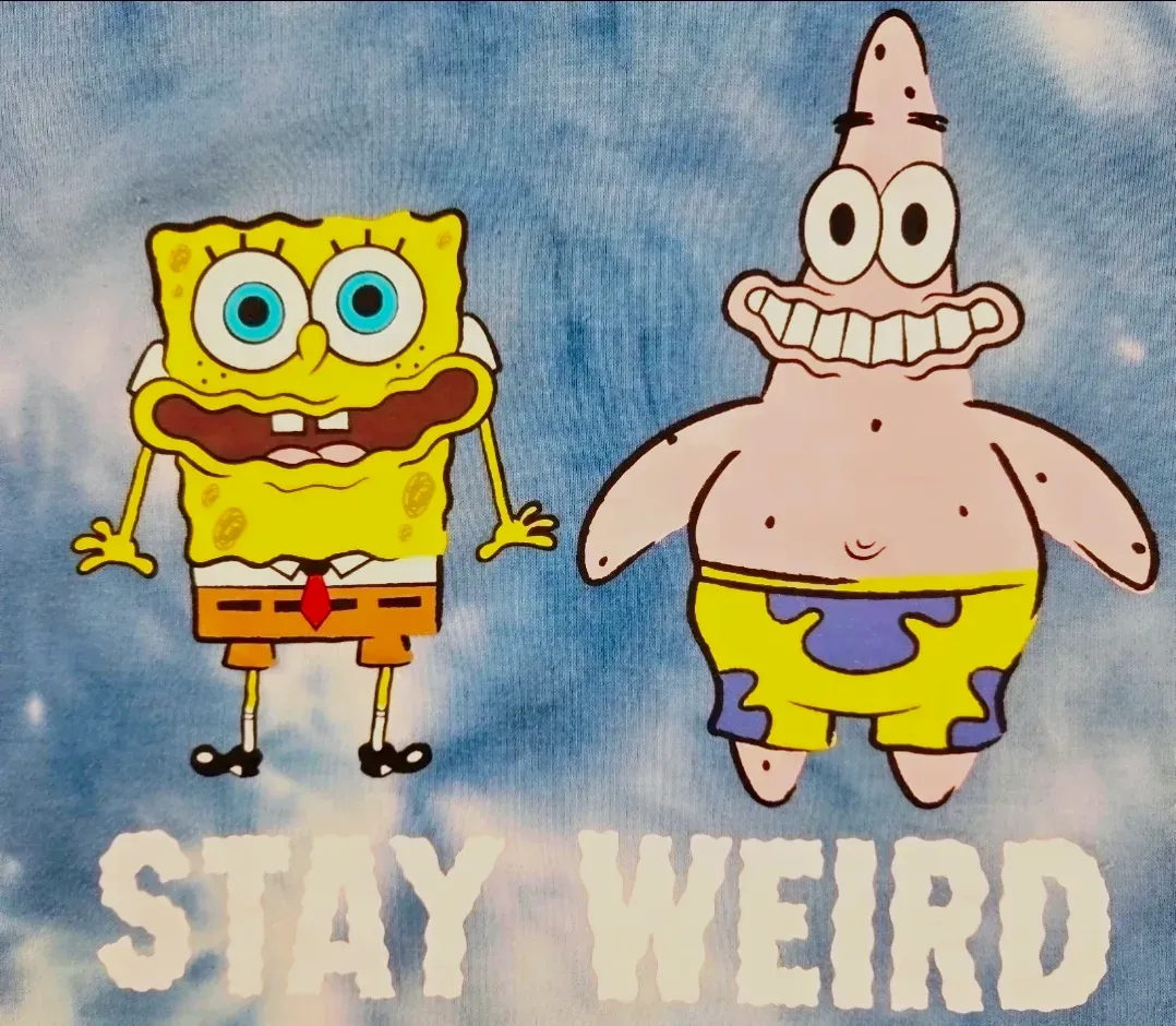 Sweat à capuche bob l'éponge et Patrick taille M – SpongeBob SquarePants – bleu tie-dye – taille M 3