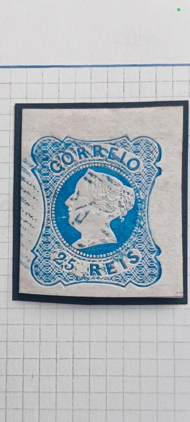 Timbre Portugal 25 reis 1853