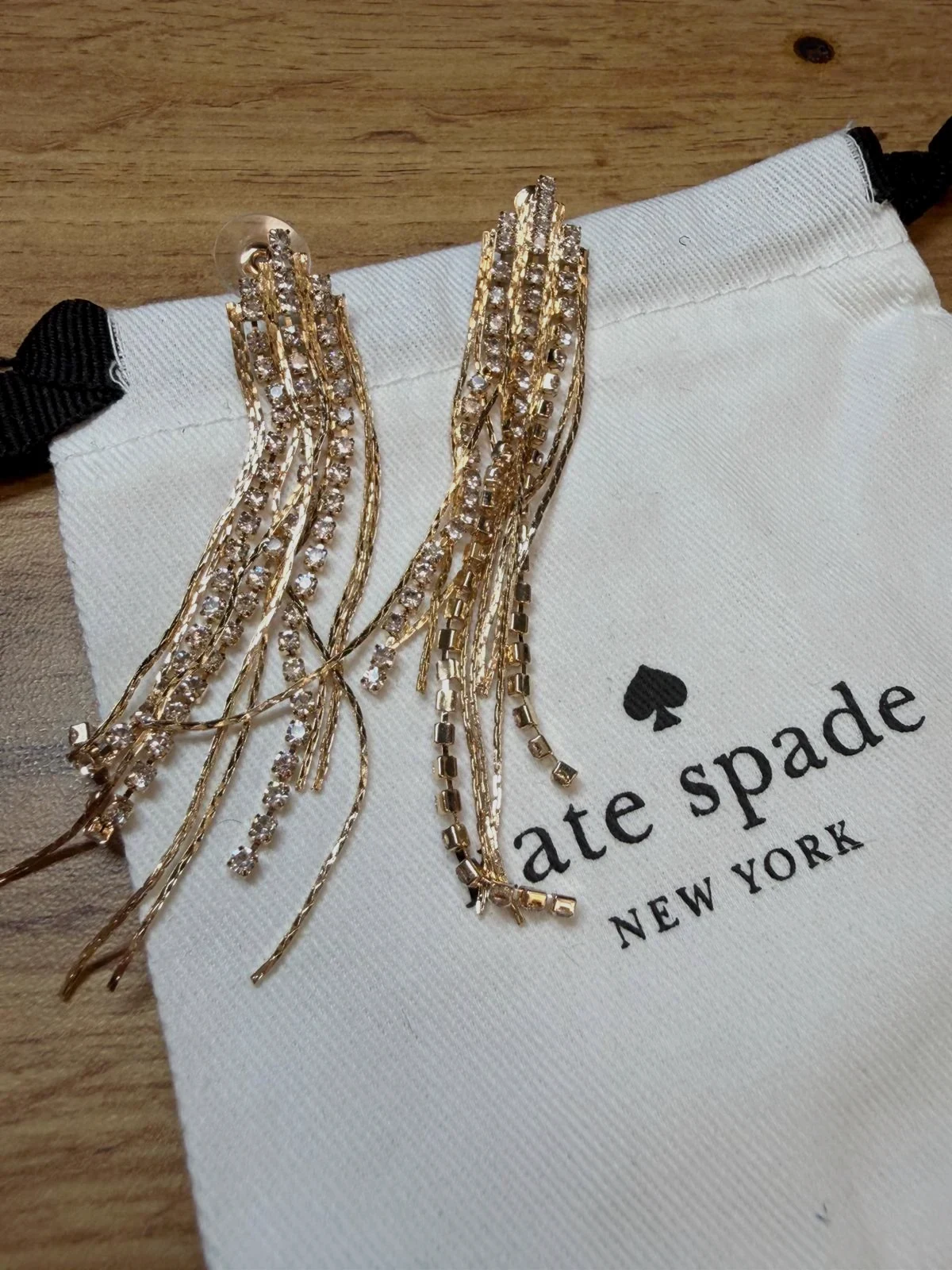 Boucles d'oreilles pendantes strass Kate Spade