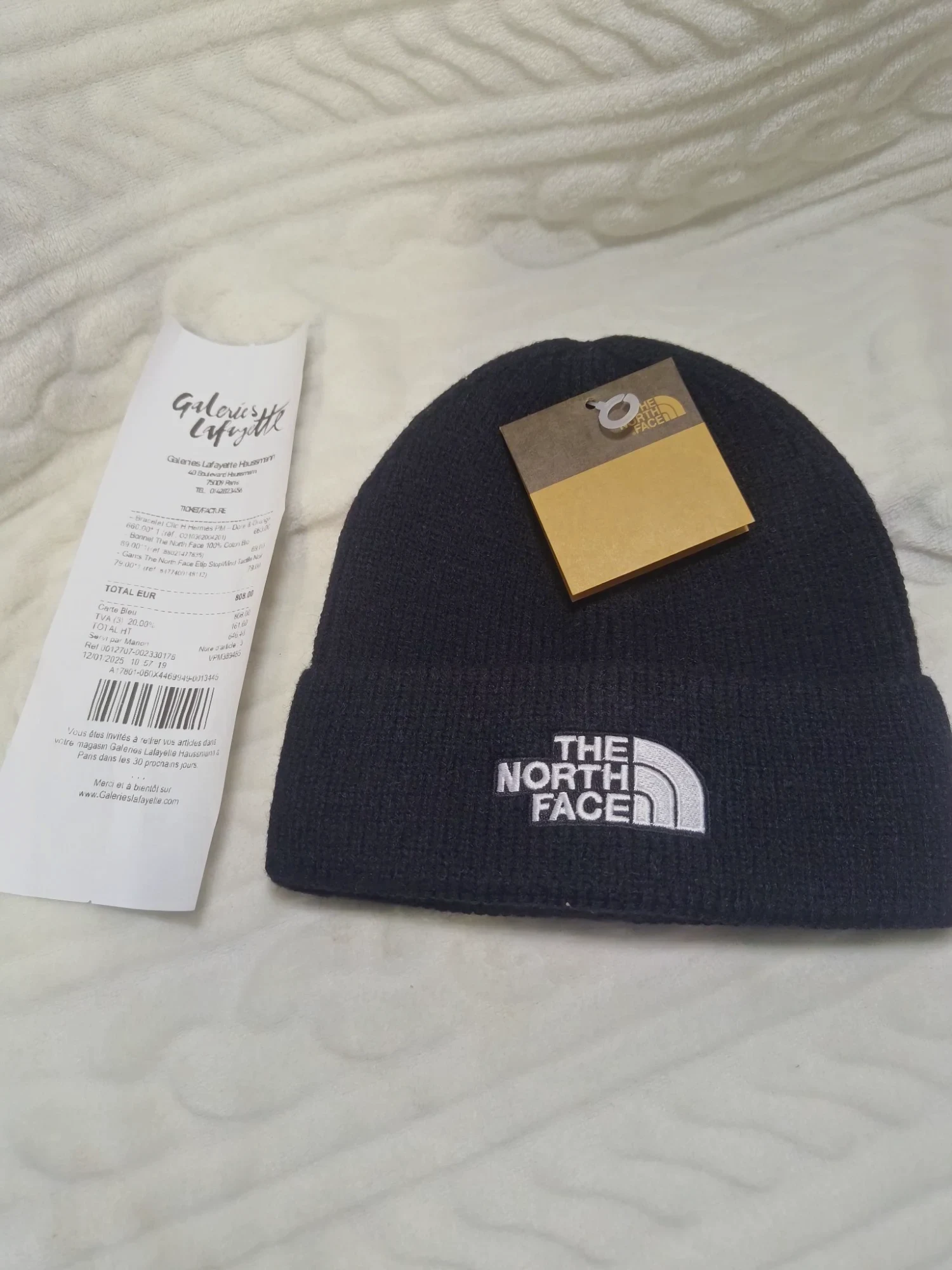 Bonnet noir The North Face 100% Coton Bio