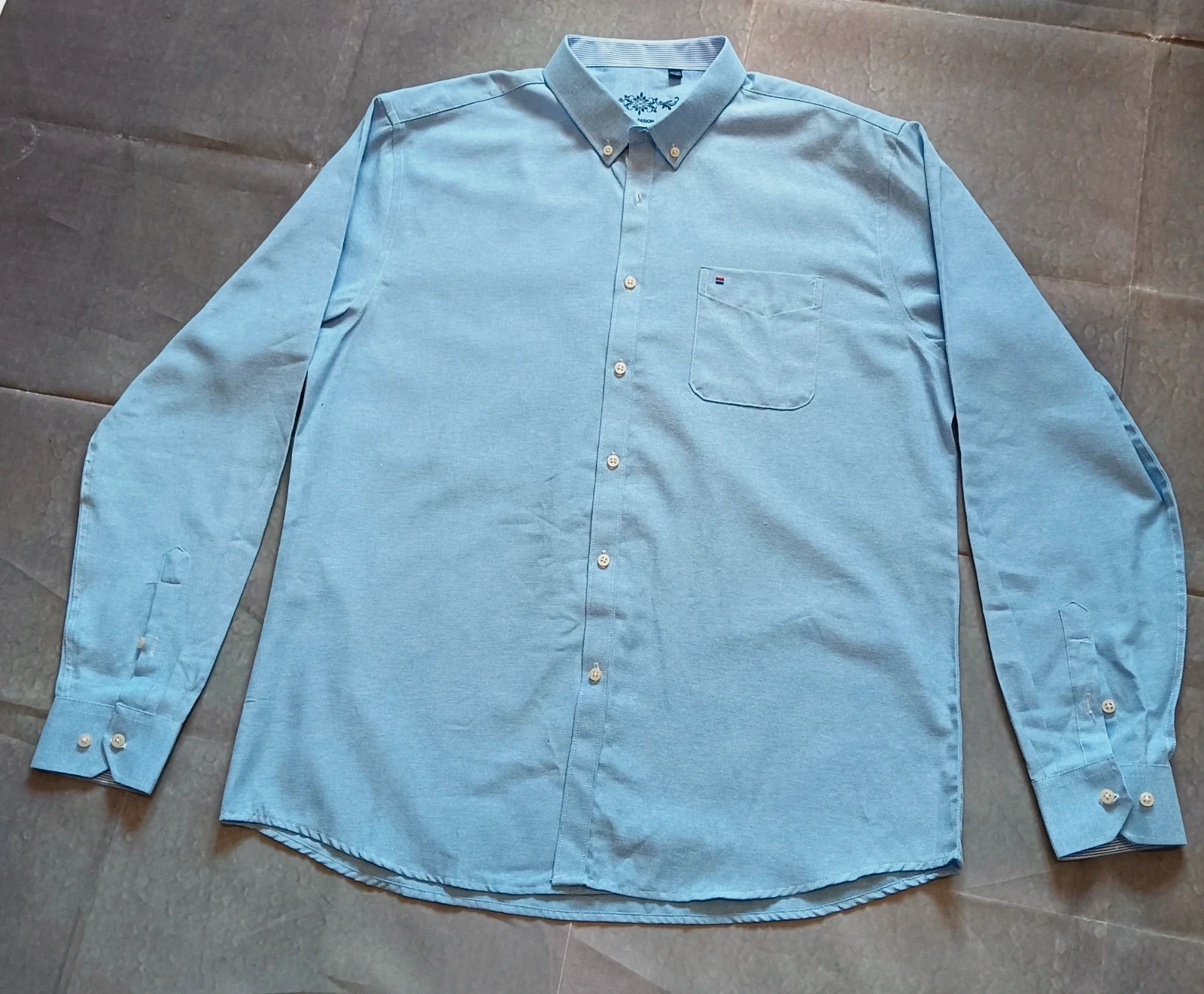 Men's Light Blue Oxford Shirt - Size XL (44) - Great Condition