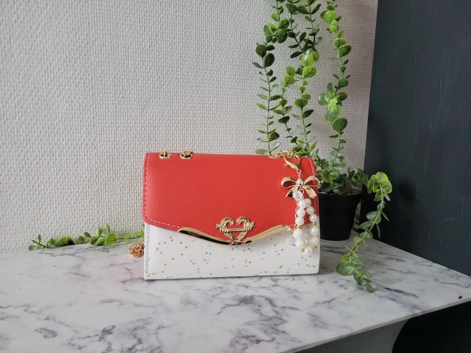 Sac à main de soirée rouge