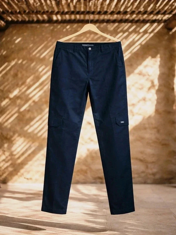 Pantalon Versace bleu nuit – pièce designer, départ rapide