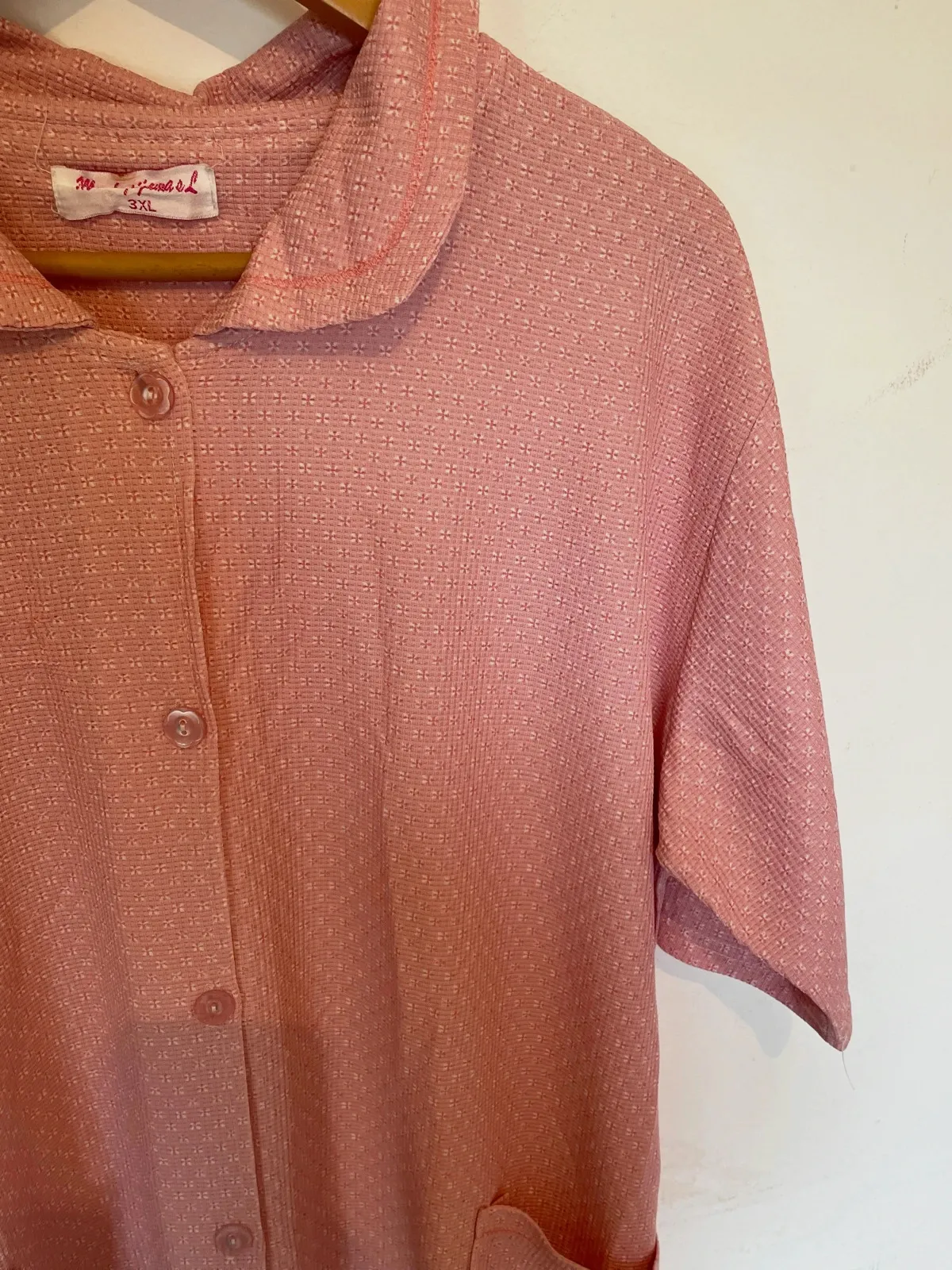 Bata / Camisón de Verano Rosa - Talla 3XL (XXXL) – mundo pijama – taille XXXL / 46 / 18 3
