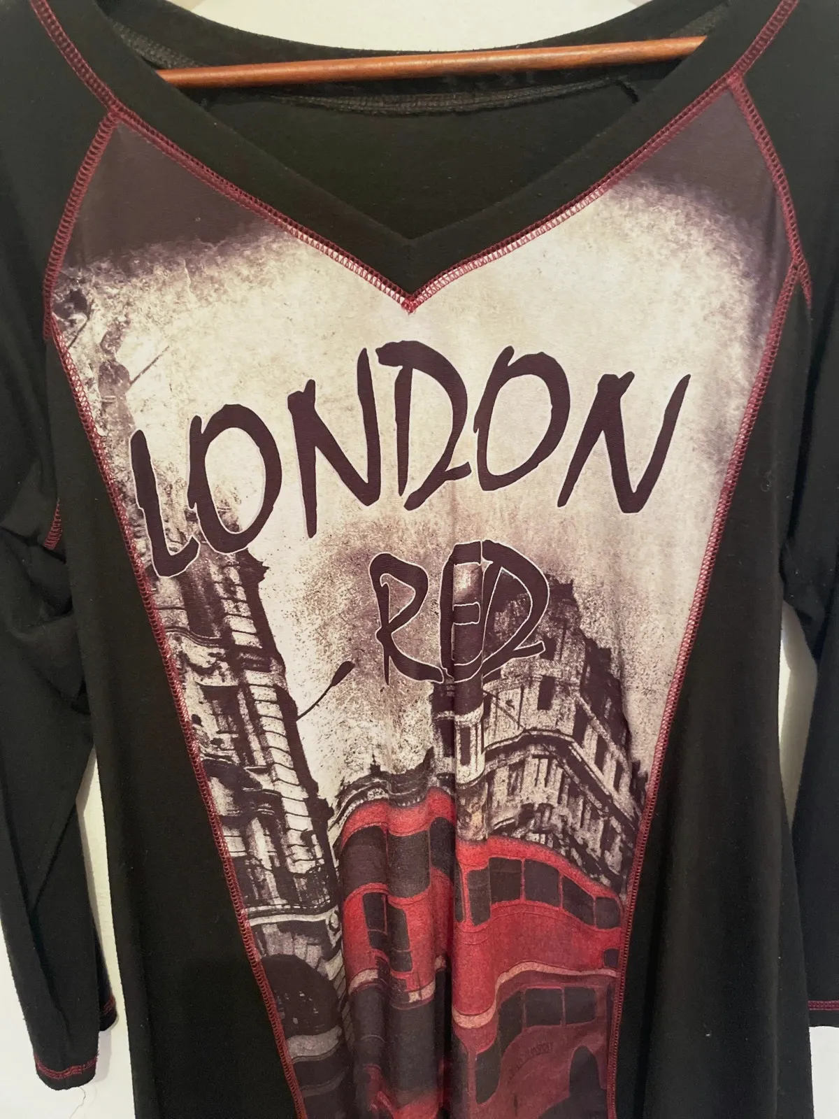Jersey fino negro "London Red" - Talla M - Estilo Urbano – London – taille M / 38 / 10 2