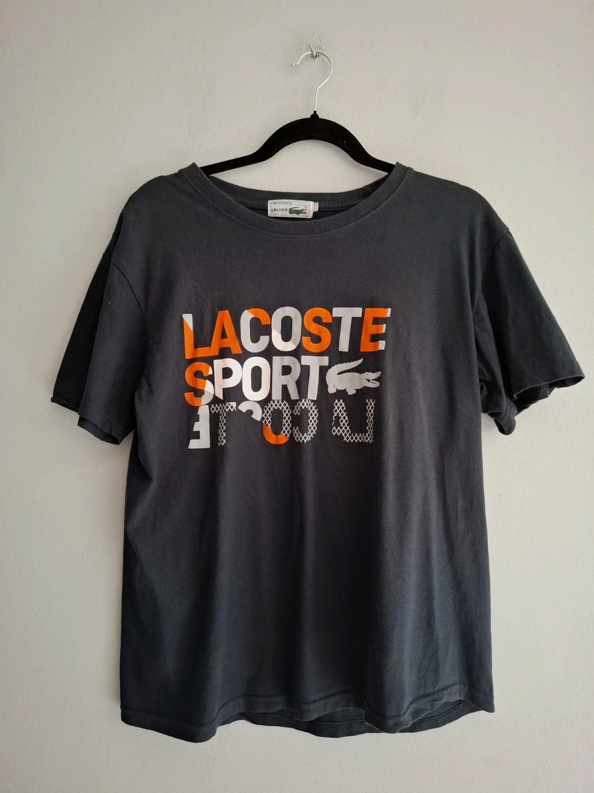 Camiseta Lacoste Sport Negra 🐊 (Talla S)