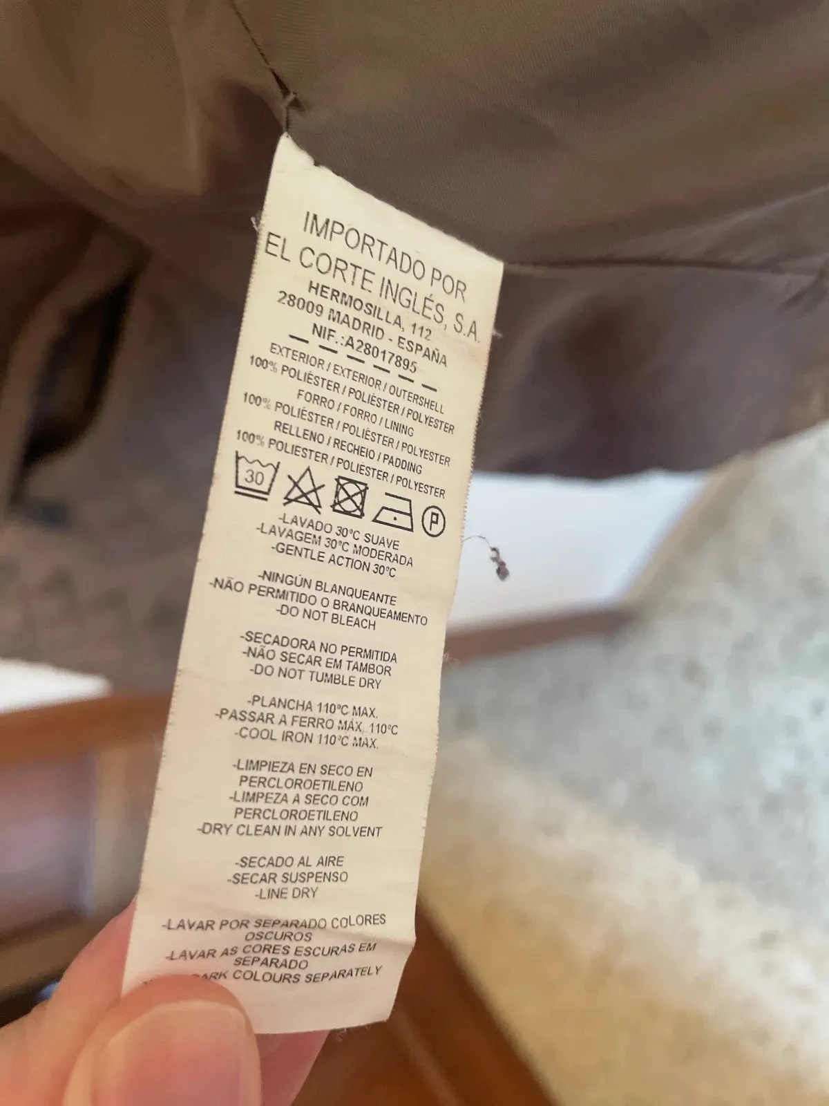 Chaqueta acolchada ligera marrón - Talla 60 - Talla y Moda – Talla y Moda – taille Autre 4
