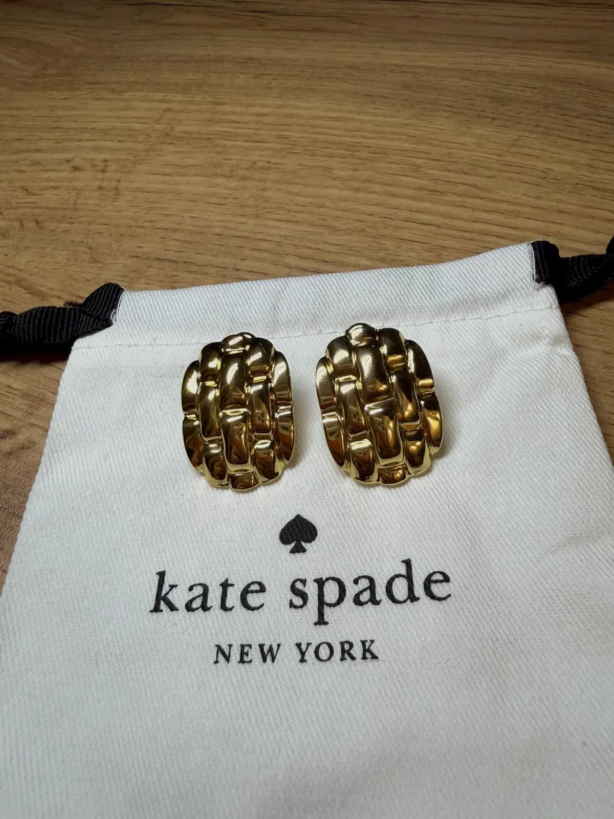 Boucles d'oreilles Kate Spade dorées tressées – kate spade – doré – taille Taille unique 2