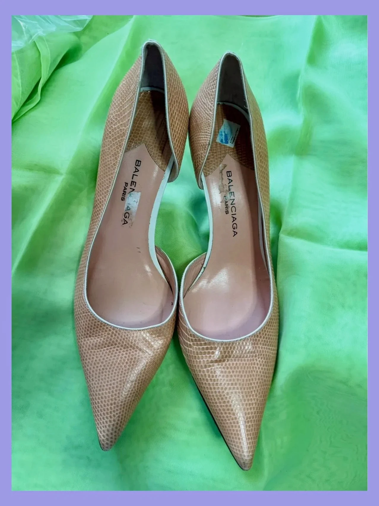 Divinos zapatos tacón vintage de Balenciaga , piel , número 41 😍