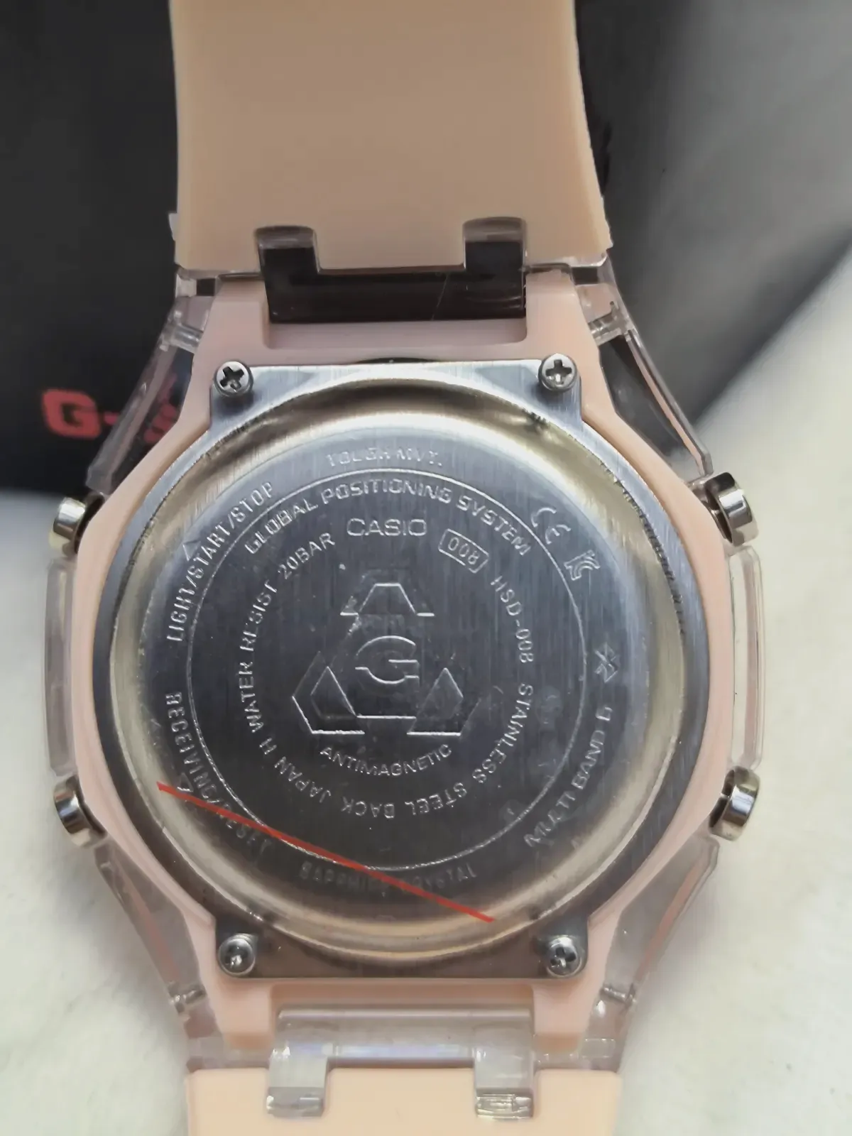 Montre G-Shock rose transparent – Casio – rose poudré – taille S 6