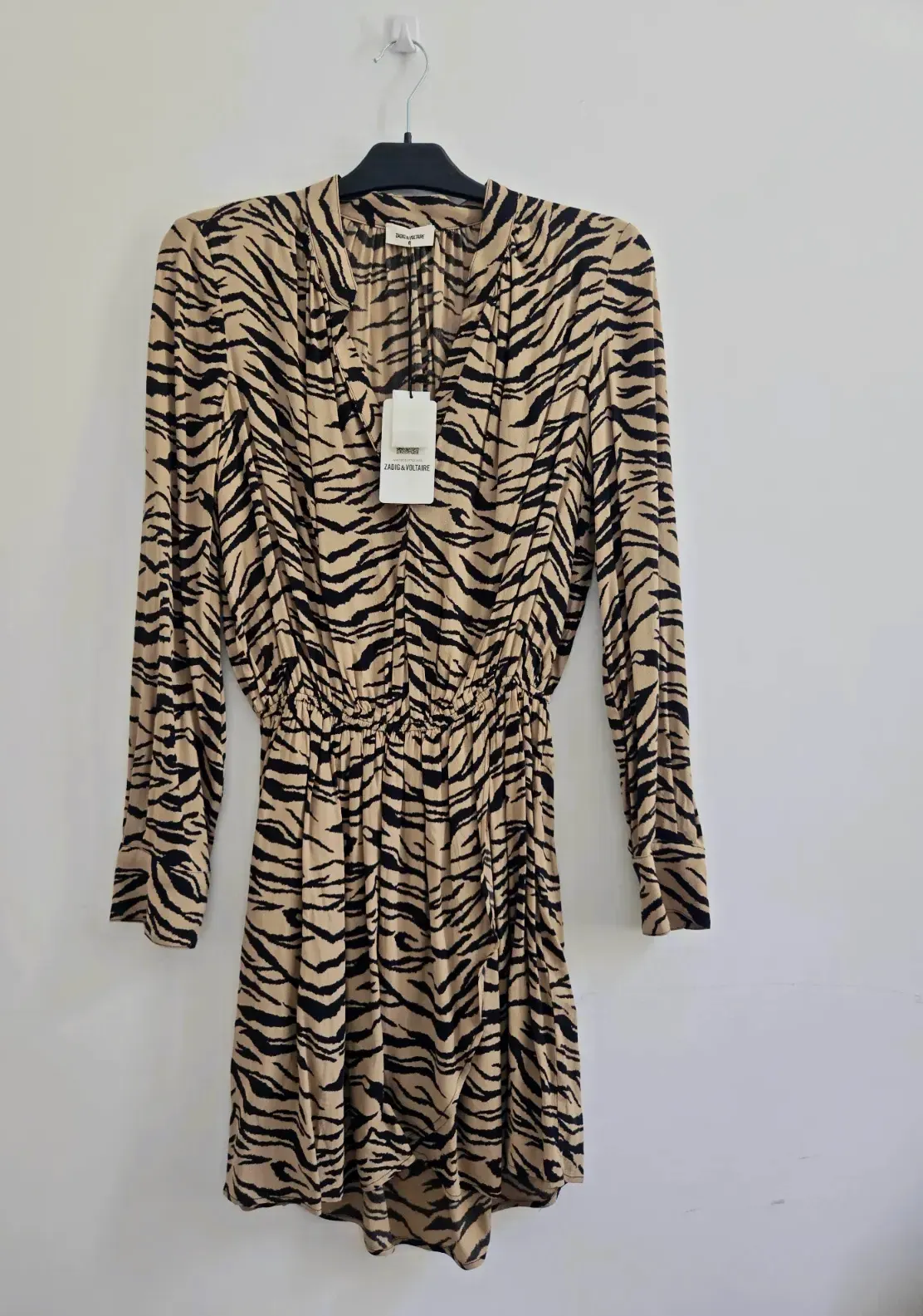 Robe zébré Zadig & Voltaire modèle Rinka Tiger taille S neuf avec étiquette – Zadig & Voltaire – beige et noir – taille S 2