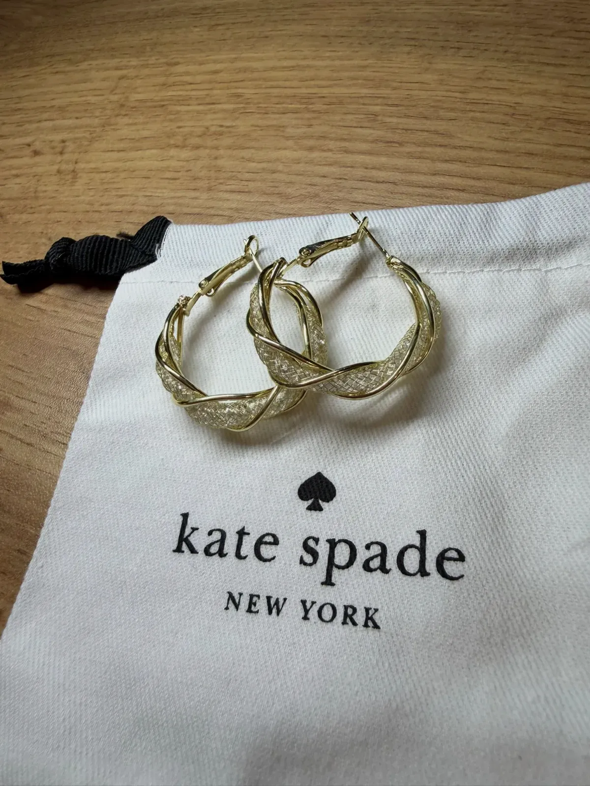 Boucles d'oreilles kate spade dorées texturées – kate spade – doré – taille Taille unique 5