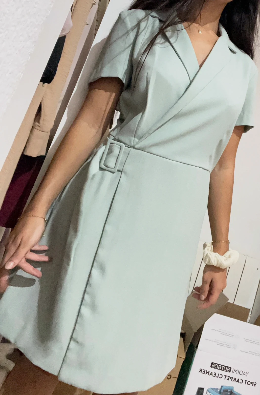Vestido Mango verde salvia estilo blazer nuevo – Mango – taille M / 38 / 10
