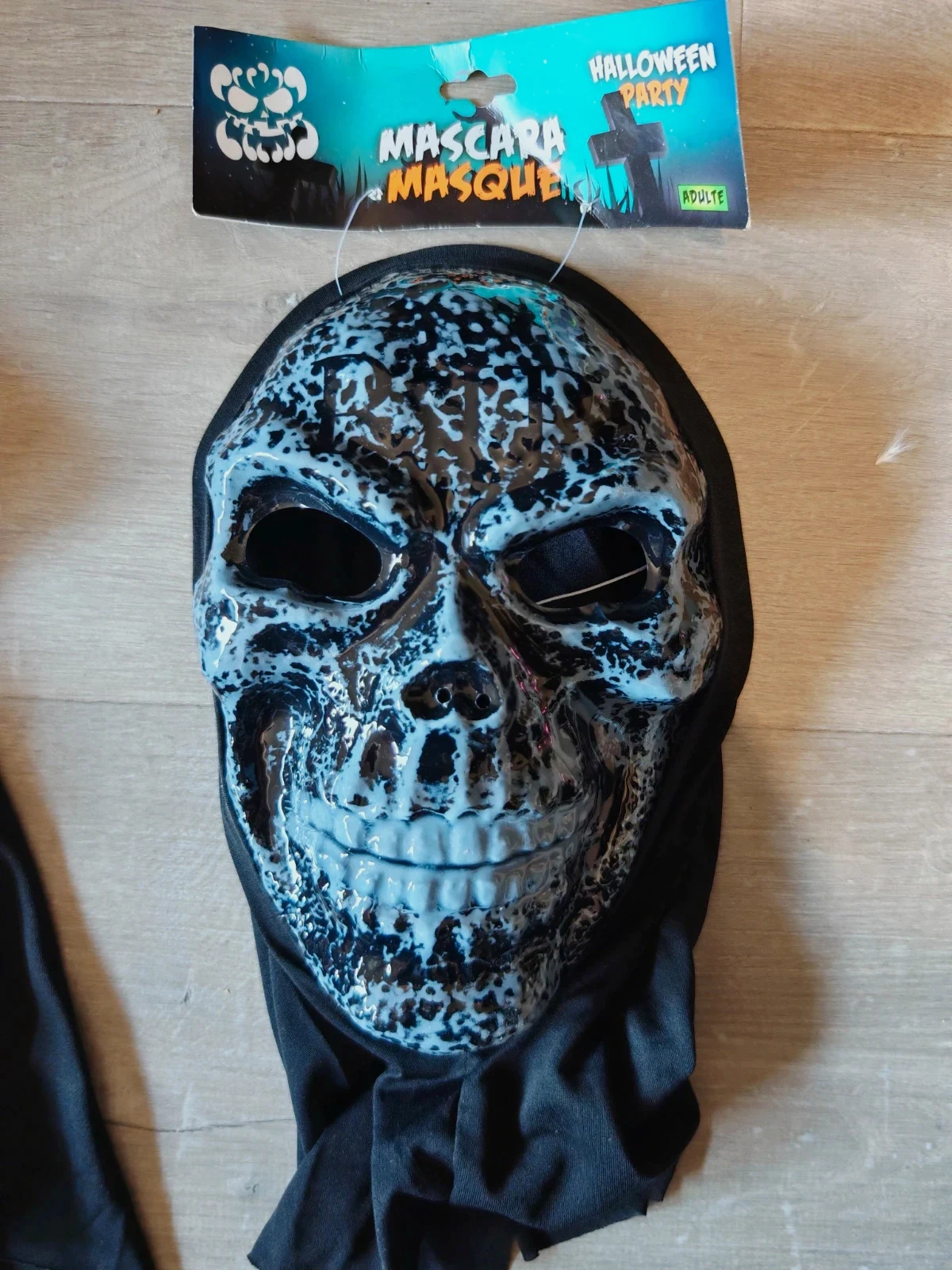 Masque squelette avec capuche – Adulte – Neuf – Halloween