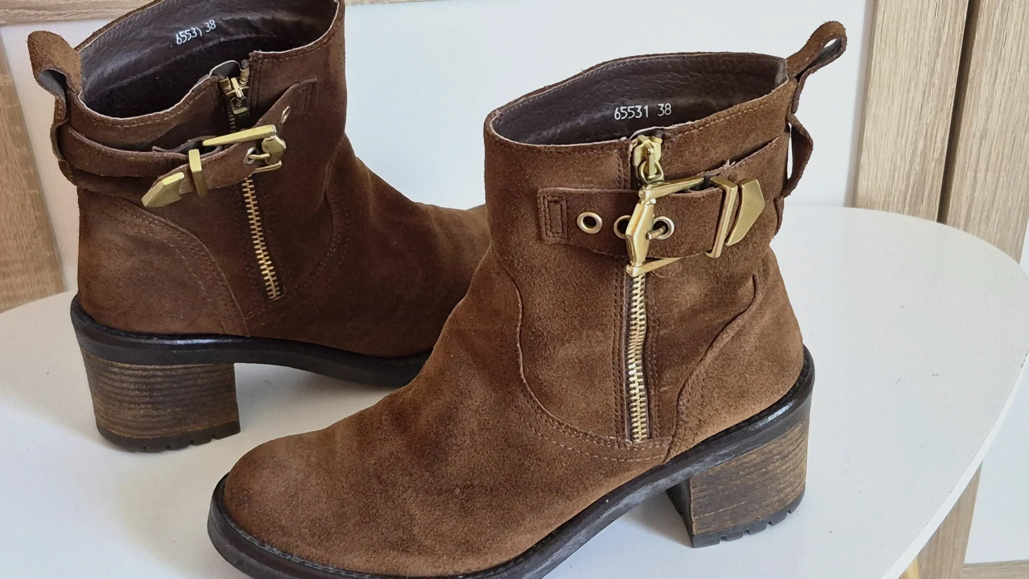 Bottines dam en cuir véritable Closer by Chaussea