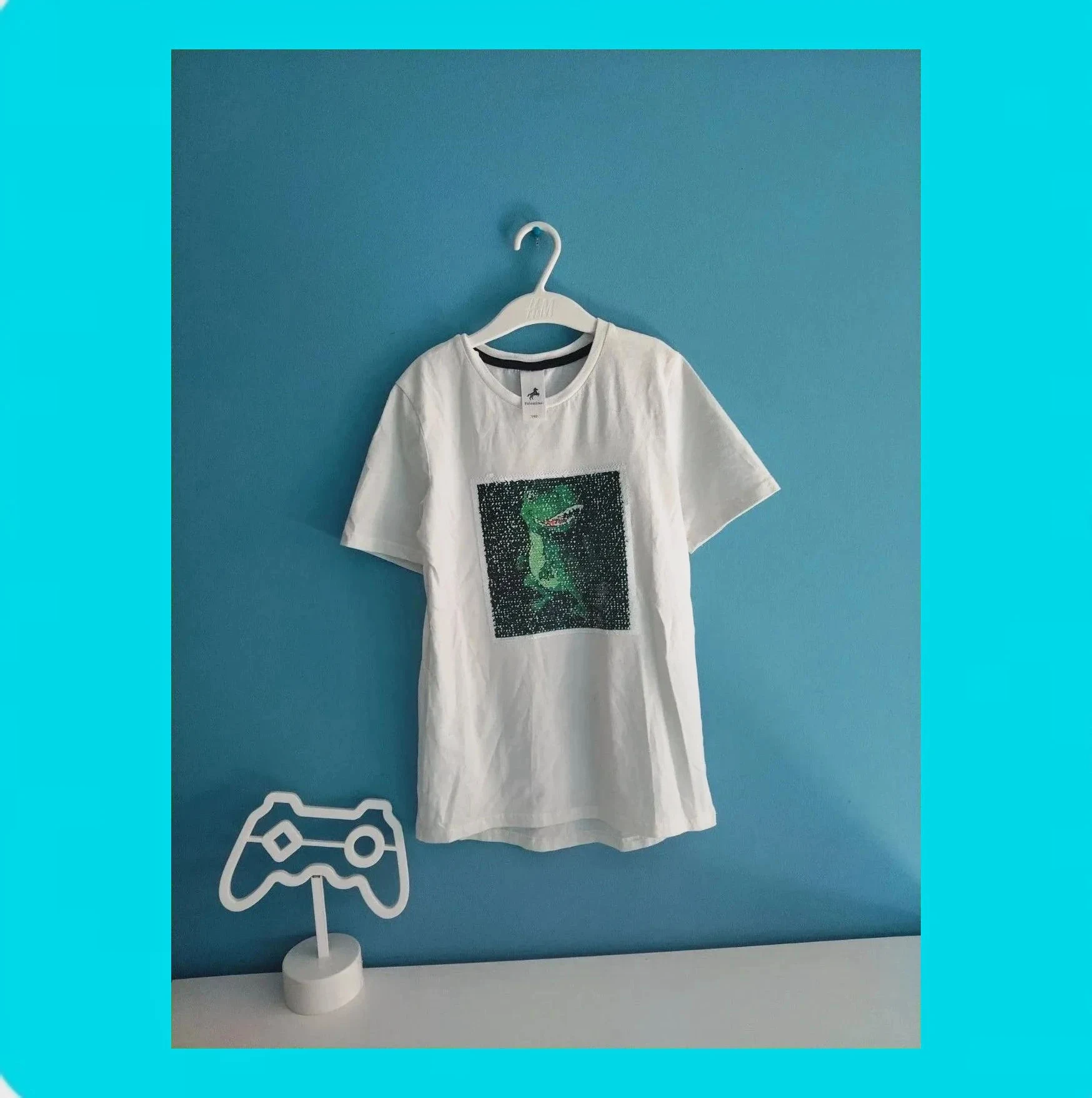 🩵 Camiseta Dinosaurio Lentejuelas reversibles 🩵