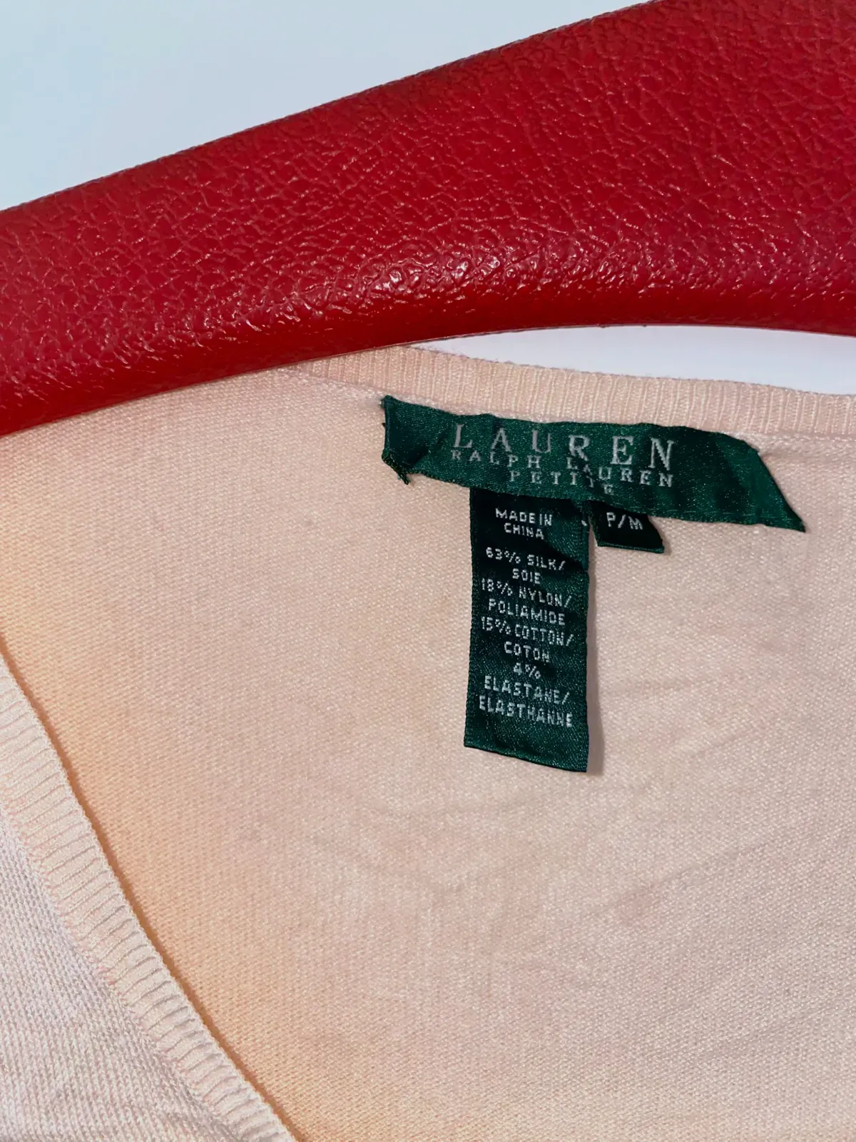 Lauren Ralph Lauren roze trui met V-hals – Lauren Ralph Lauren – taille S 2