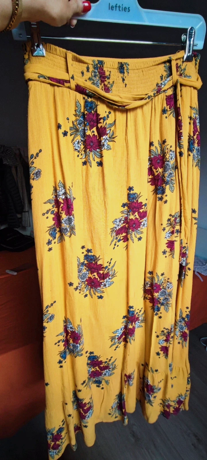 Falda larga floreada – taille S / 36 / 8