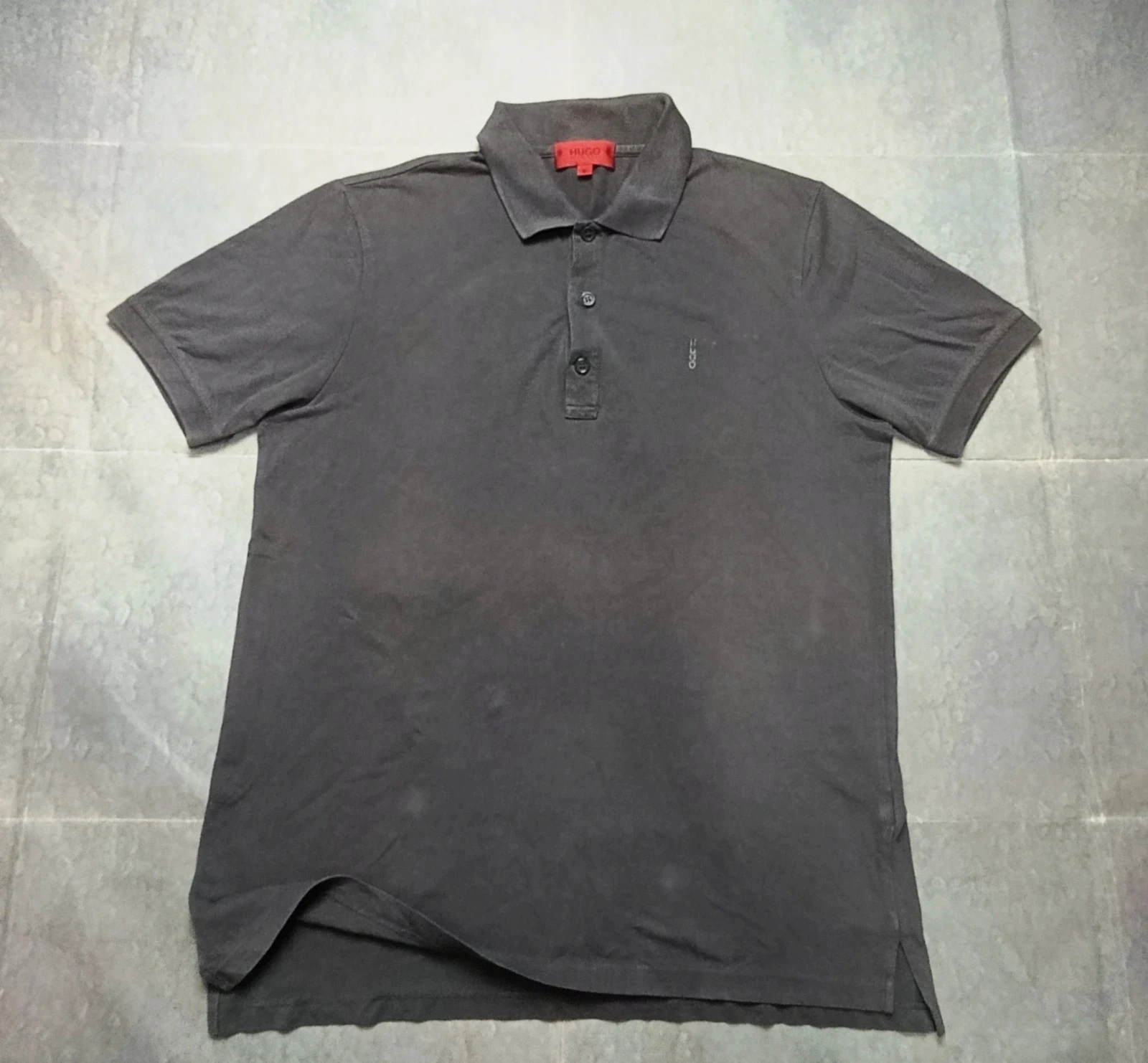HUGO Boss Grey Polo Shirt Size M - Anthracite Men's Short Sleeve Polo