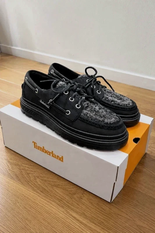 Chaussures Timberland noires style bateau