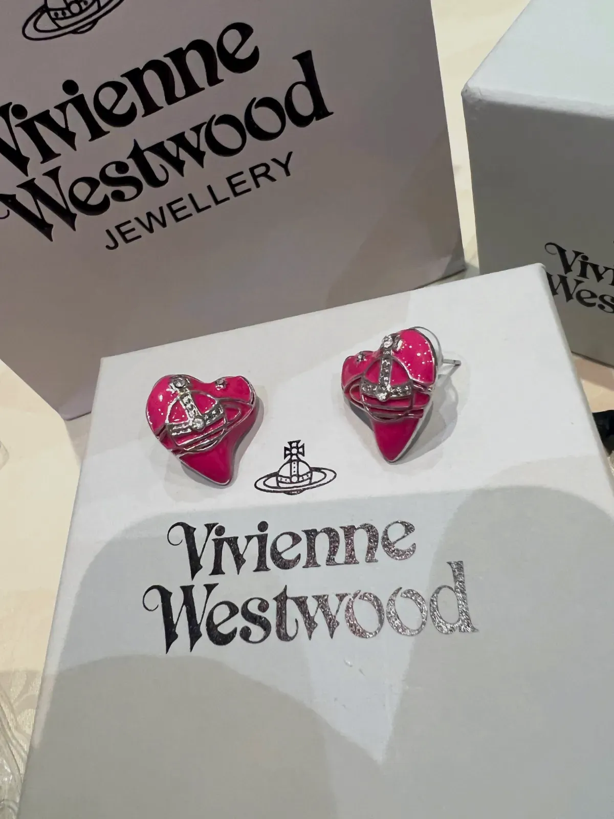 Boucles d'oreilles cœur Vivienne Westwood rose – Vivienne Westwood – rose – taille Taille unique 3