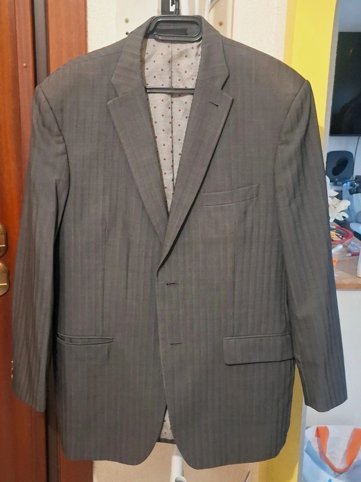 Veste de Costume / Blazer Gris 100% Laine "Kenzo" T.52 / XL