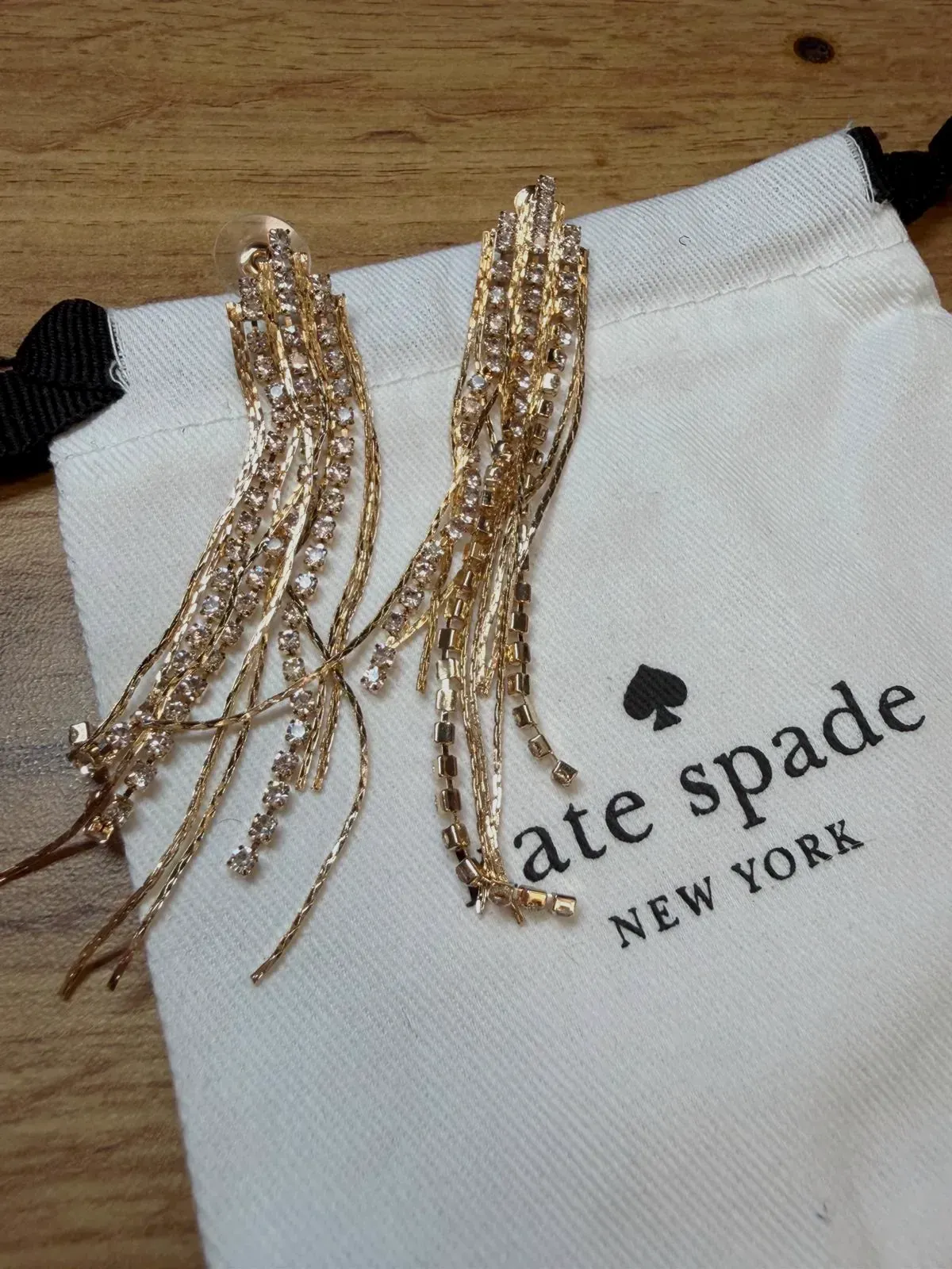 Boucles d'oreilles pendantes Kate Spade New York – Kate Spade – noir et or – taille Taille unique 3