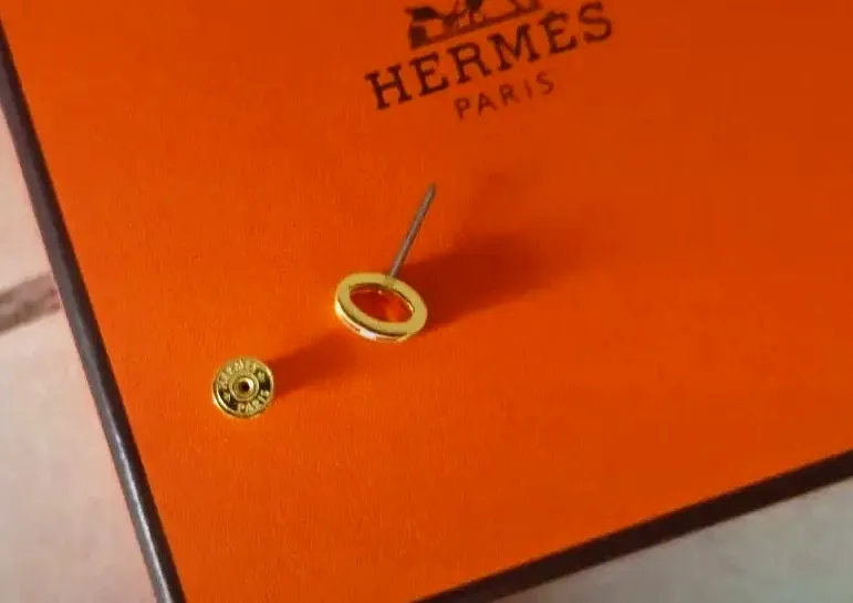 Boucles d'oreilles Hermès Le Plaqué Or Rose bijoux Mini Pop H – Hermès – or rose – taille Taille unique 7