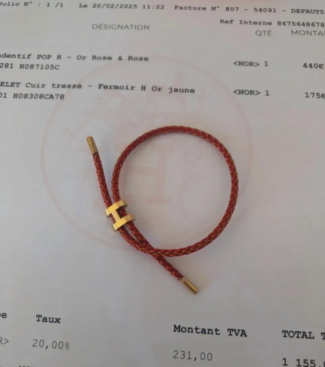 Bracelet Hermès Cuir tressé Or Rose – Hermès – Or rose – taille Taille unique 3