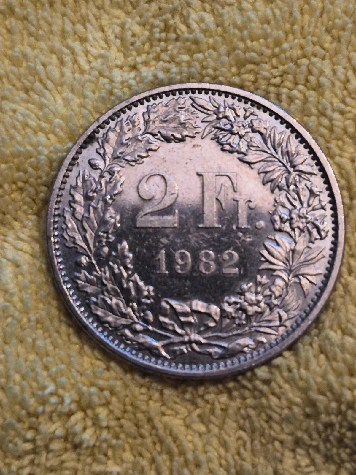 Pièce de 2 francs suisse 1982
