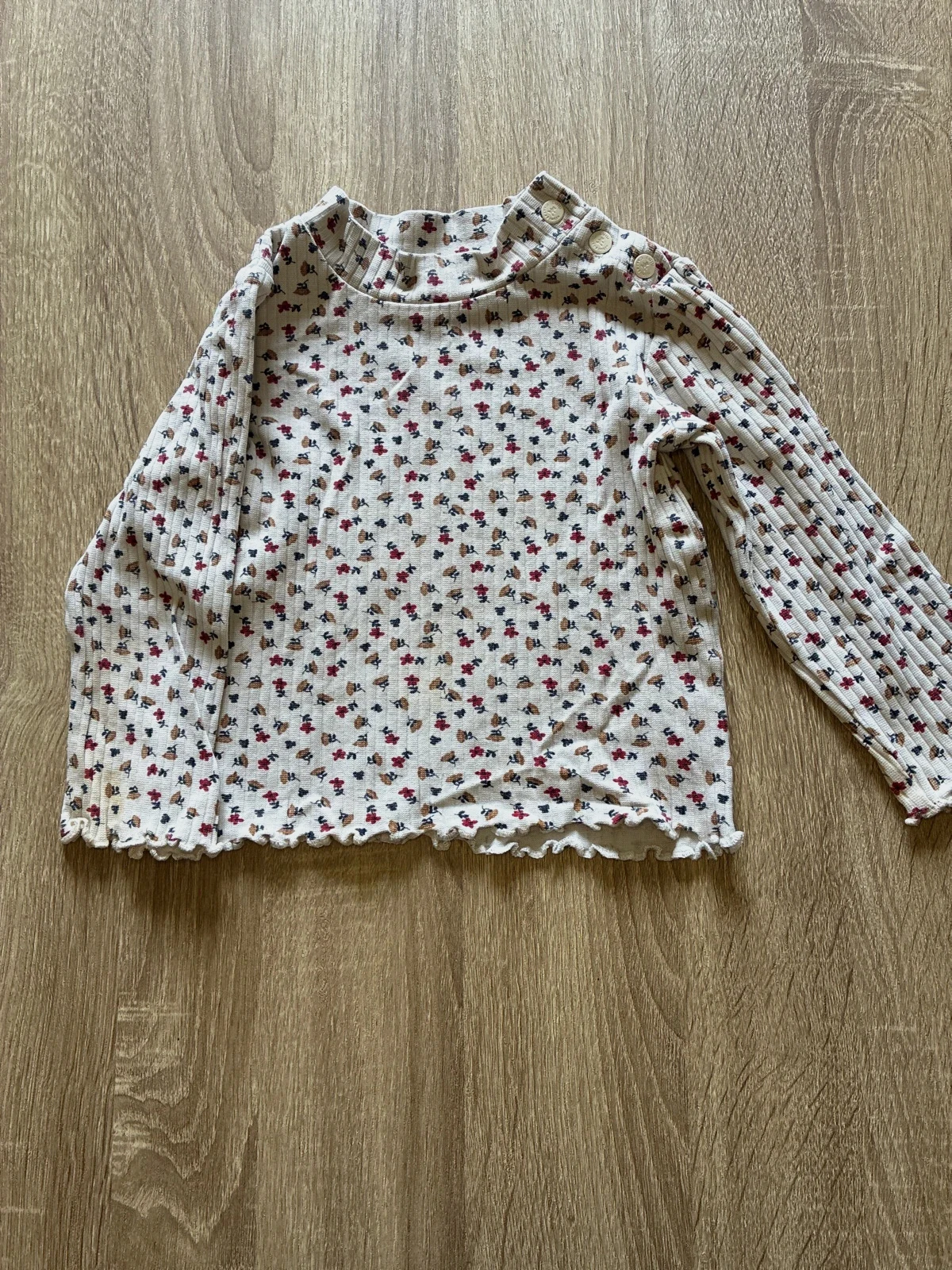 Haut Lulu Castagnette fille 24 mois – motif fleuri