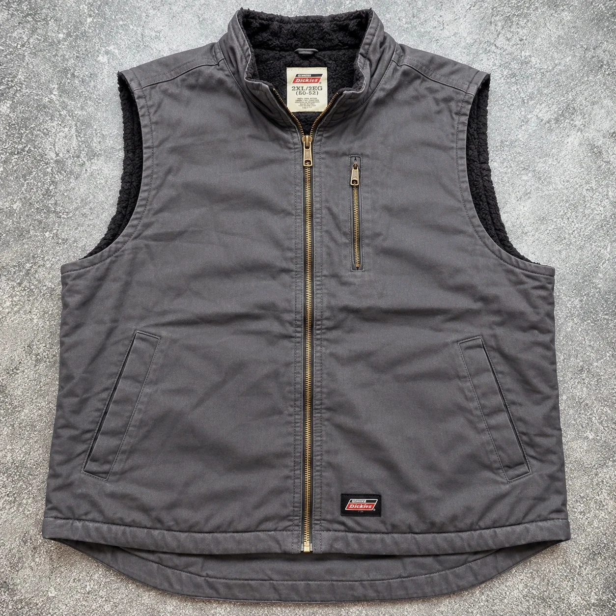 Gilet Dickies Workwear Utility Vest doublé Sherpa gris 2XL / XL