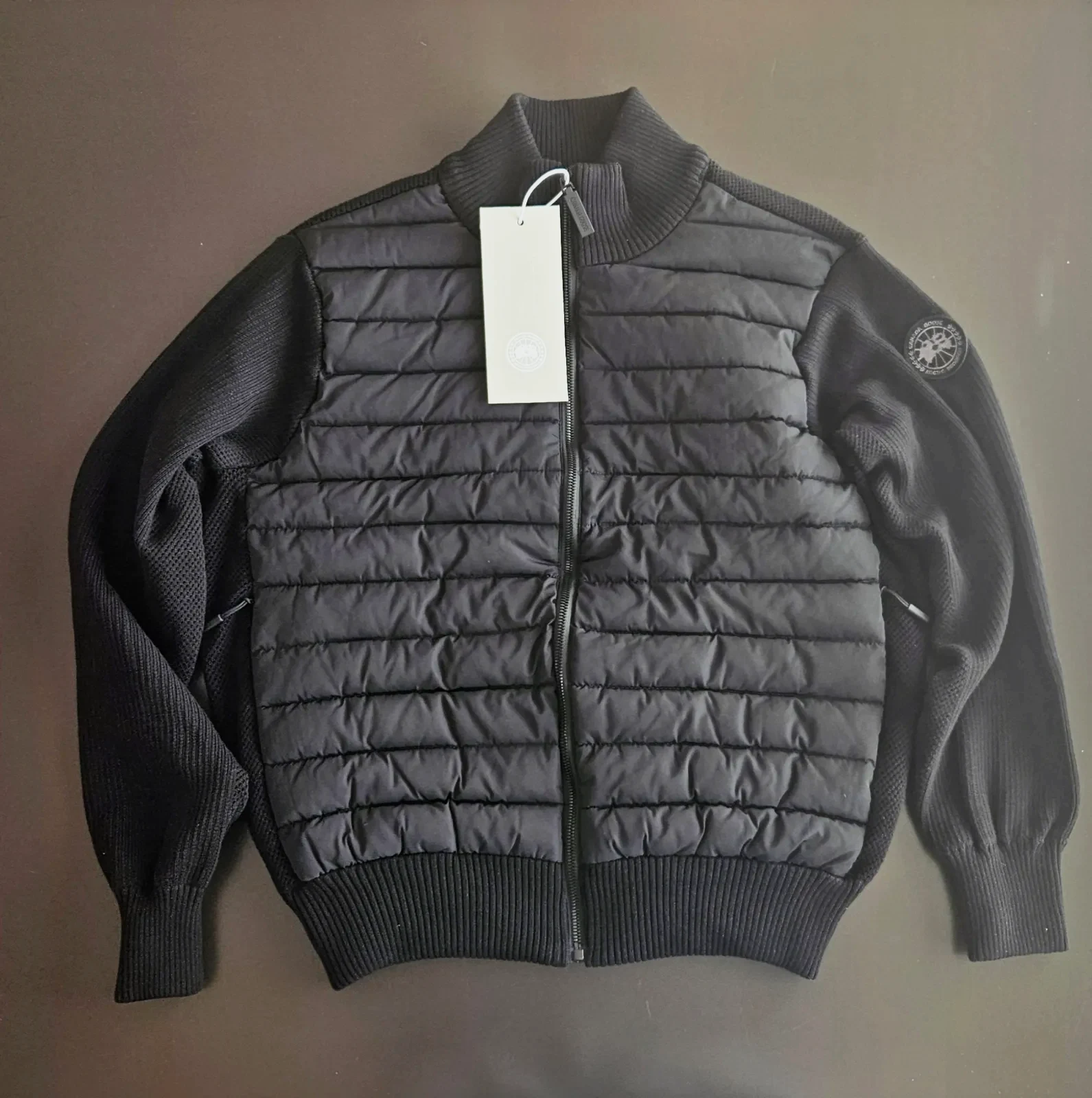 Veste hybride matelassée Canada Goose noire