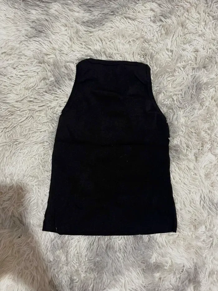 Débardeur Miu Miu noir avec logo strass – Miu Miu – taille L 3