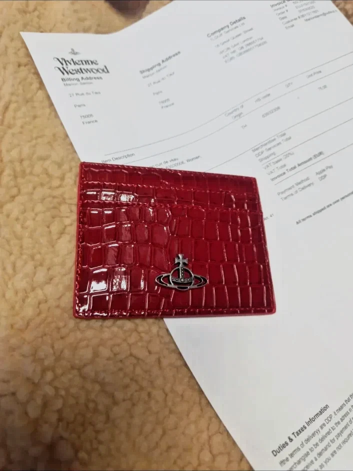 Portefeuille Vivienne Westwood rouge vernis