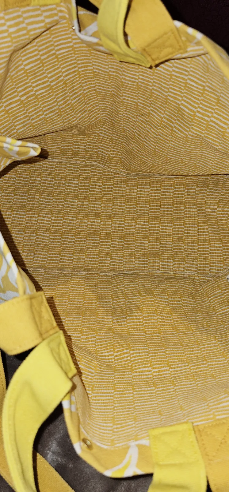 Grand sac de plage My Little Box jaune – Cabas été 45 cm – Neuf – My Little Box – jaune et blanc 6