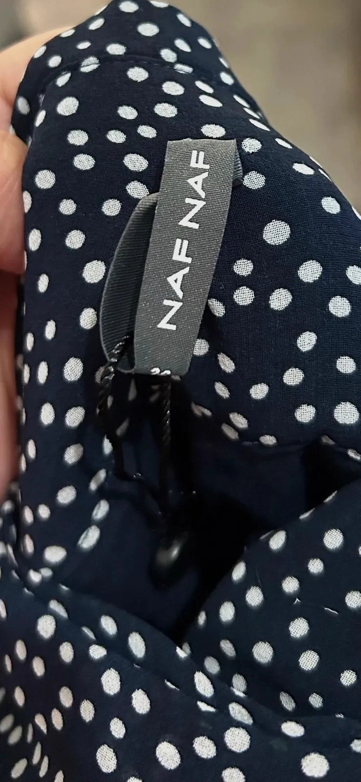 Jupe Naf Naf 36 marine à pois blancs fluide évasée chic – Naf Naf – taille S / 36 / 8 4