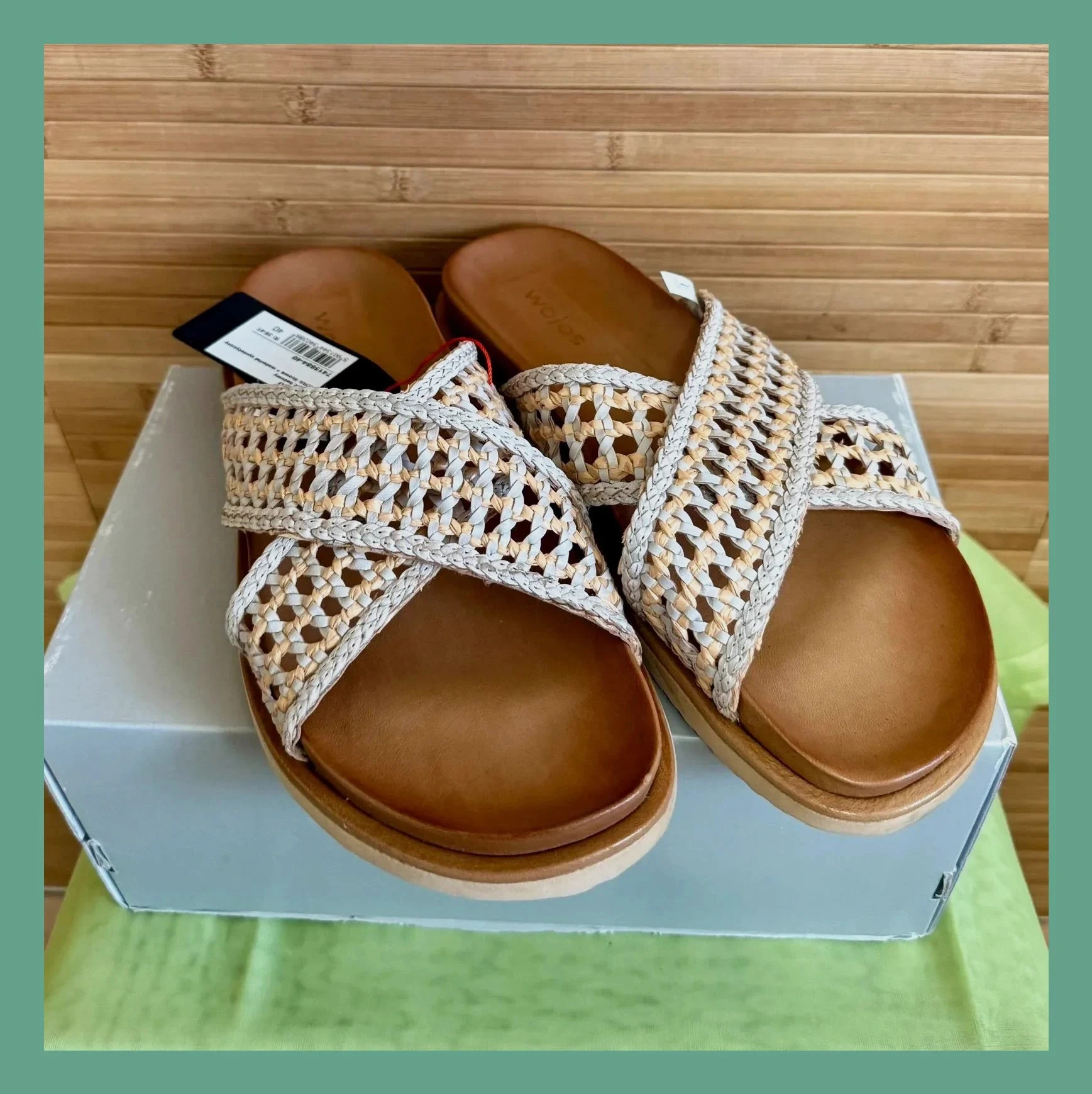 Sandalias planas marca Wojas , número 40 😍