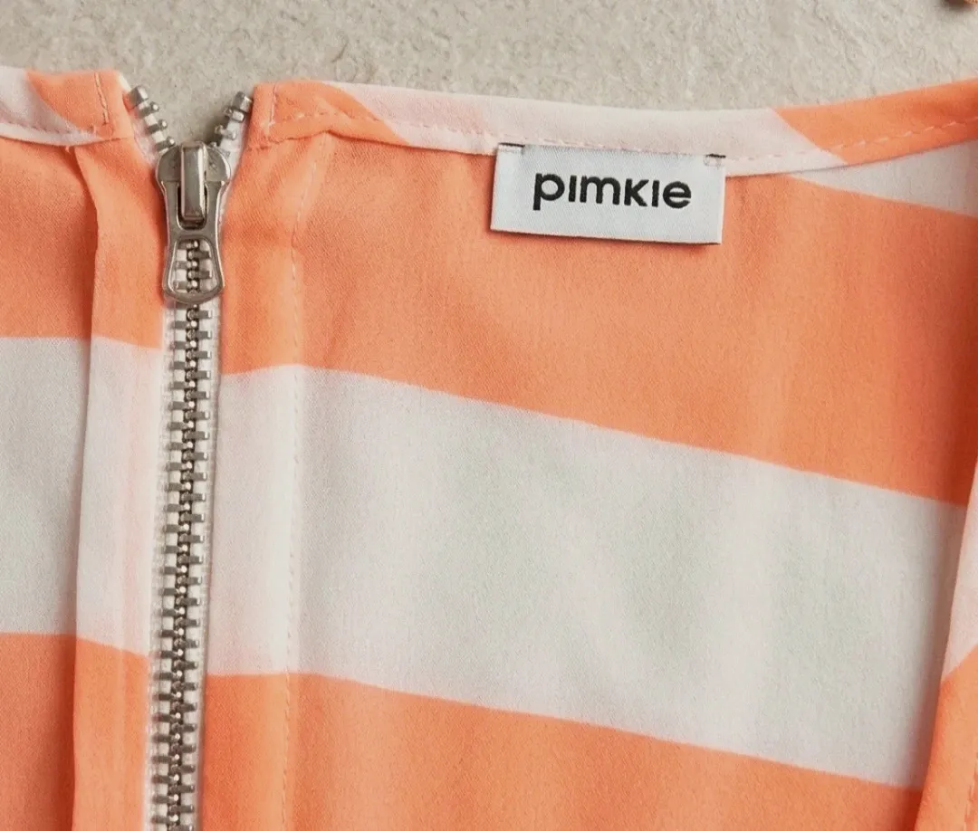 Camiseta de tirantes a rayas naranja y blanco Pimkie – Pimkie – taille L / 40 / 12 2