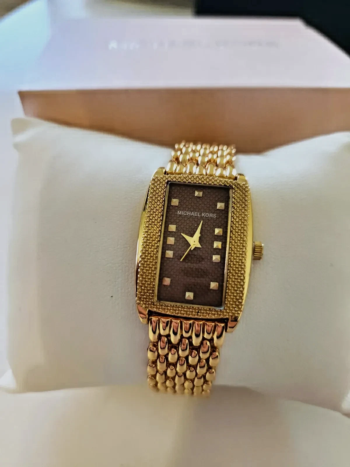 Montre Michael Kors dorée cadran chocolat