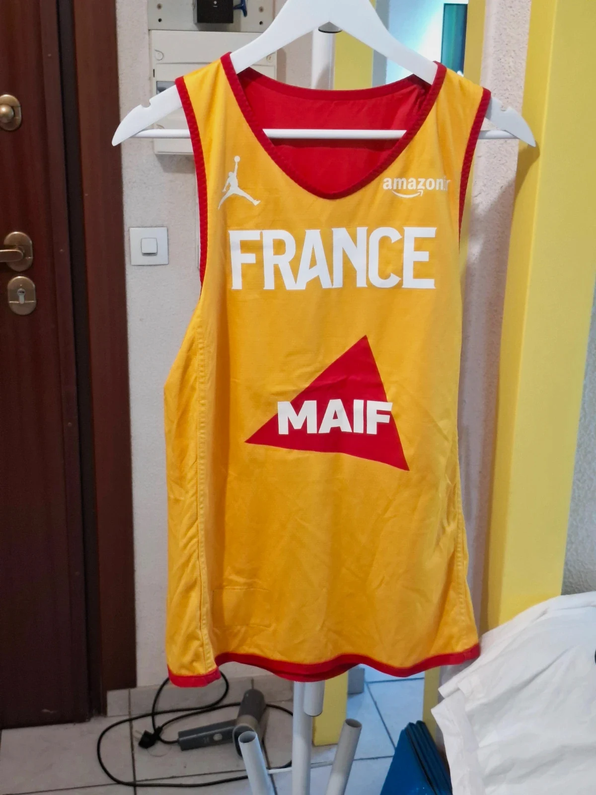Maillot réversible entraînement Équipe de France Basket Jordan S