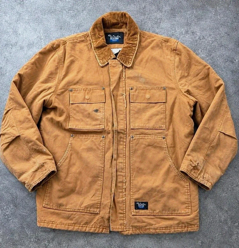 Veste workwear vintage Walls Blizzard Pruf L canvas marron chore jacket doublée