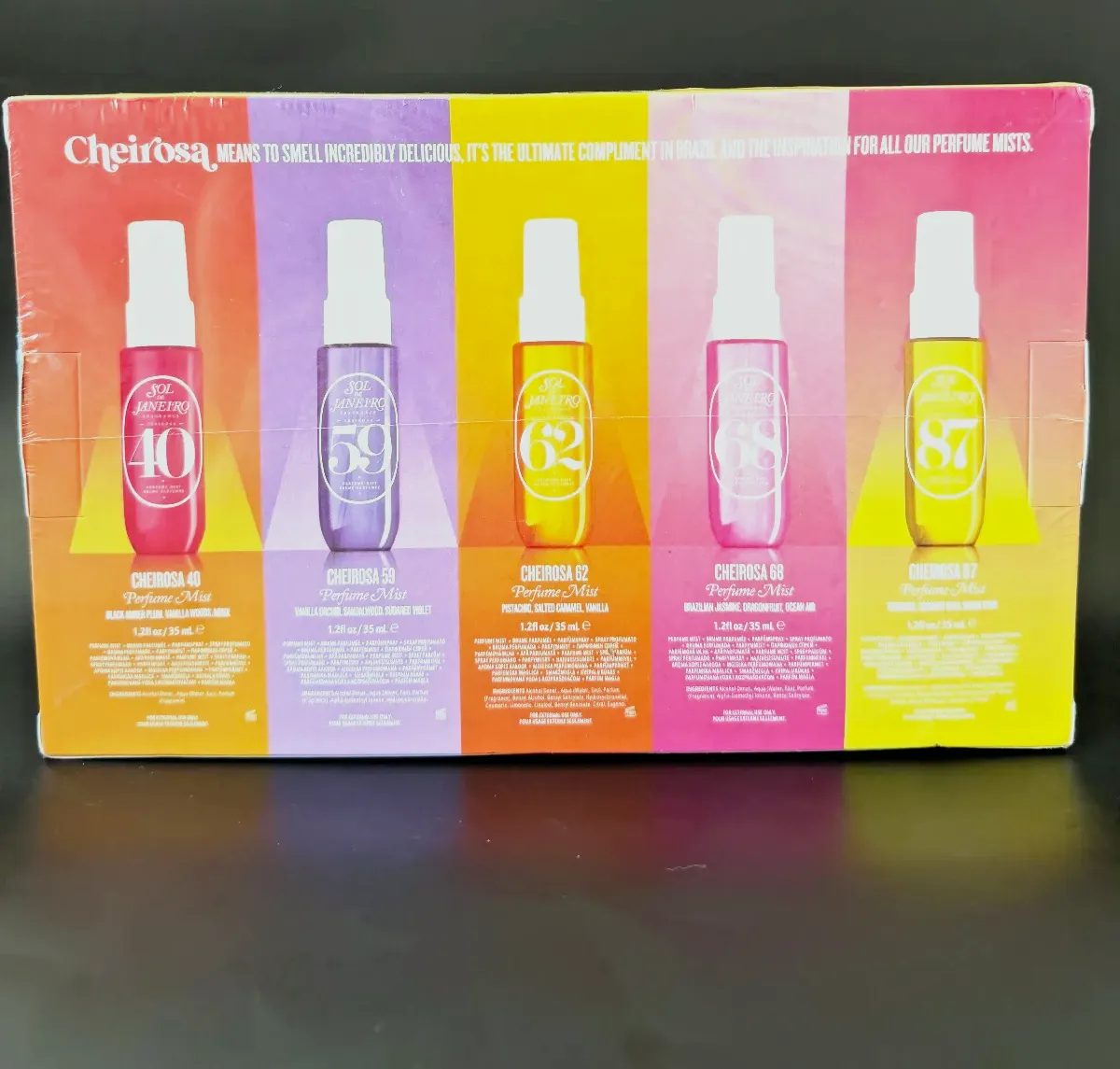 Coffret Sol de Janeiro 5 Brumes 35ml Cheirosa 40 59 62 68 87 Neuf  – Sol de Janeiro 3