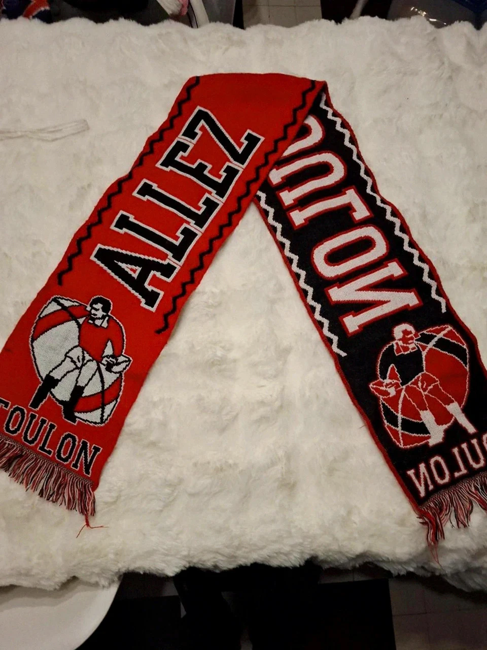 Écharpe Rugby Club Toulonnais RCT – Allez Toulon – Style Vintage / Rétro