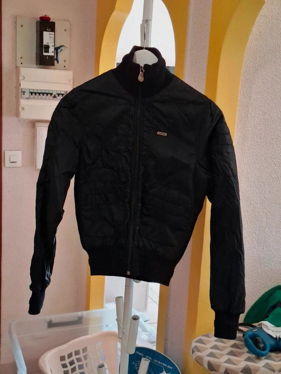 Bomber / Blouson vintage Com8 Y2K - Noir - Taille S – Com8 – taille S