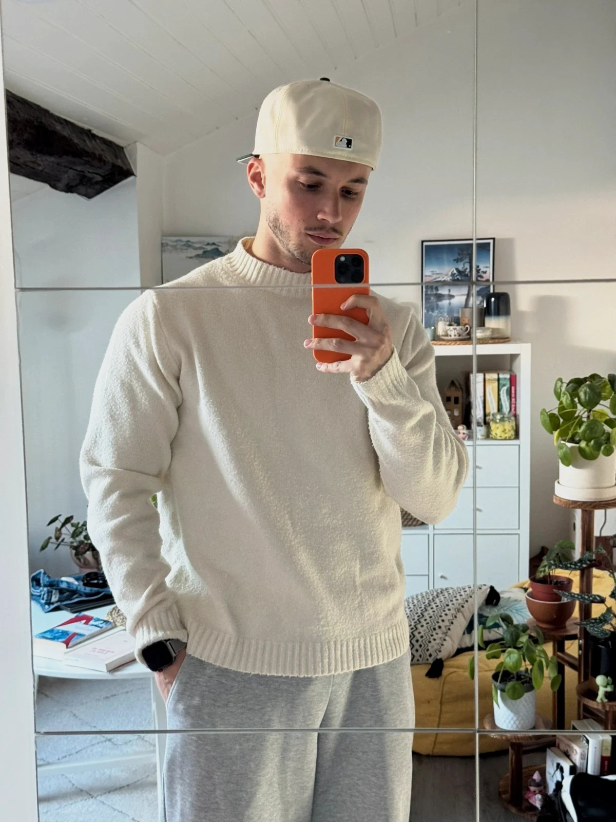 Pull soufflé Yarm beige Uniqlo