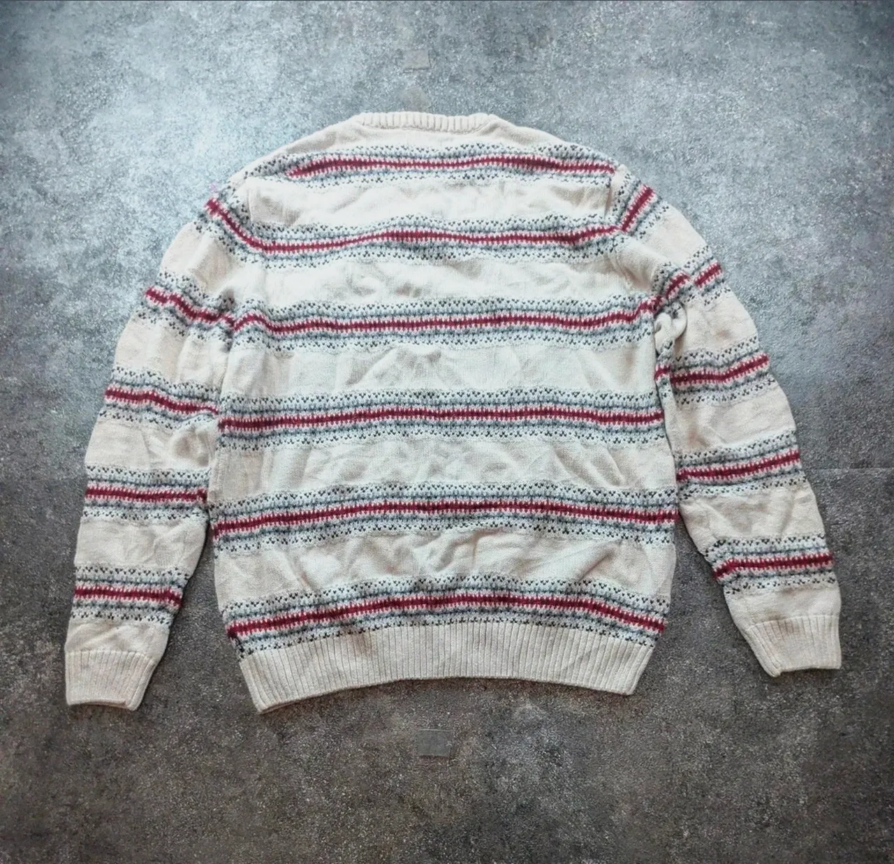 Pull Est. 1978 Chaps – Maille Jacquard Fair Isle Coton Laine Xl – Style Vintage Preppy – CHAPS – taille XL 3